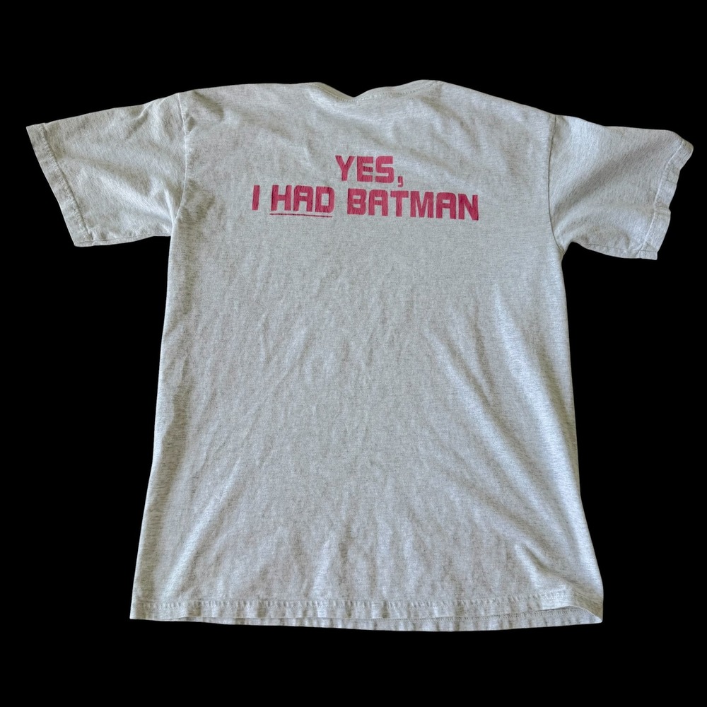 90's‎ Batman PINK Logo T-Shirt Yes I Had Batman Med Distressed